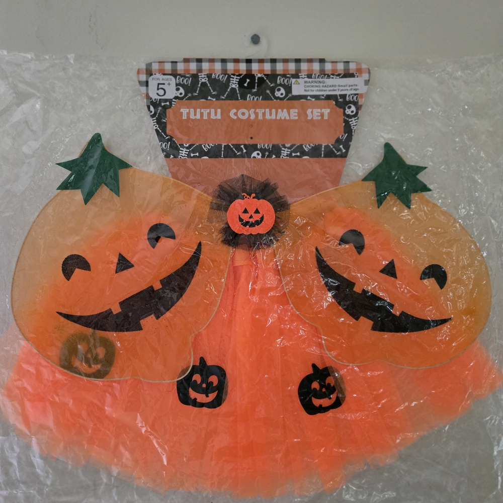 Pumpkin Tutu Costume Set for Kids Size 5 And Up
